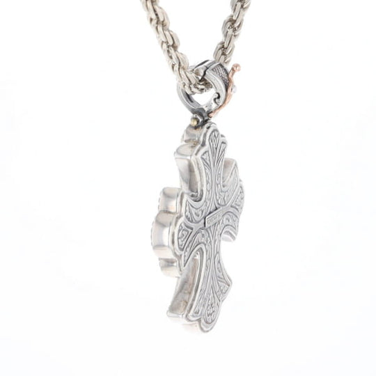 Sterling and 18K Gold Konstantino Cross Pendant