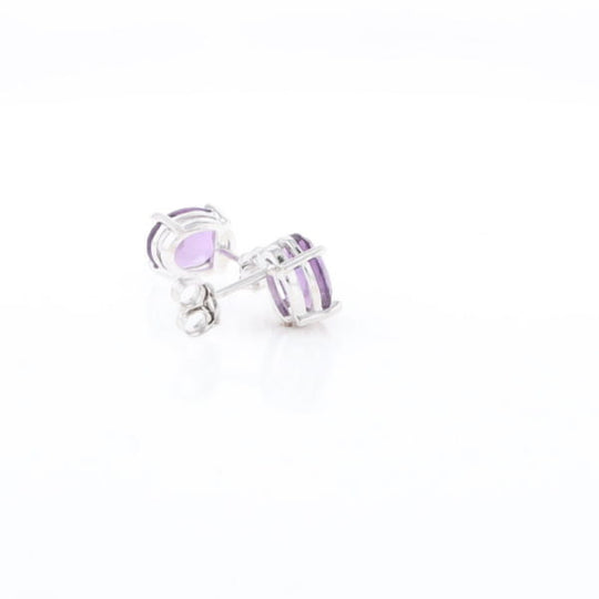 Amethyst Stud Earrings