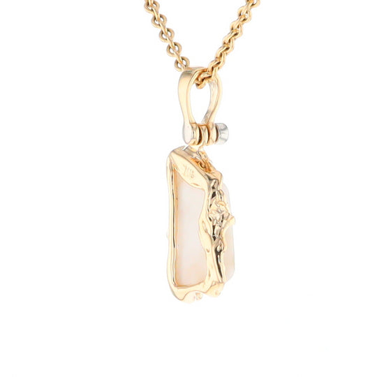 Gold Quartz Freeform Pendant  (G2)