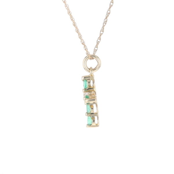 Small Emerald Cross Pendant