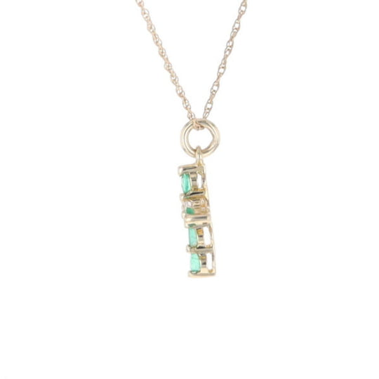 Small Emerald Cross Pendant