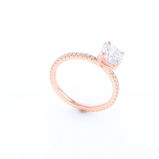 Rose Gold Lab Grown Diamond Engagement Ring