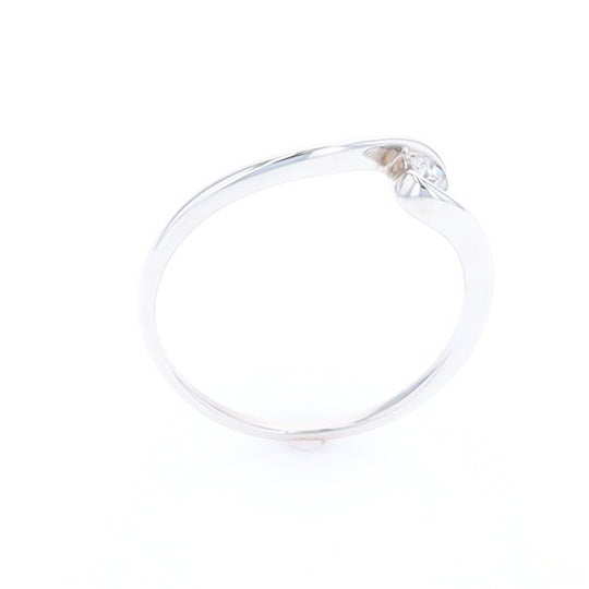 White Gold Wrap Solitaire Ring