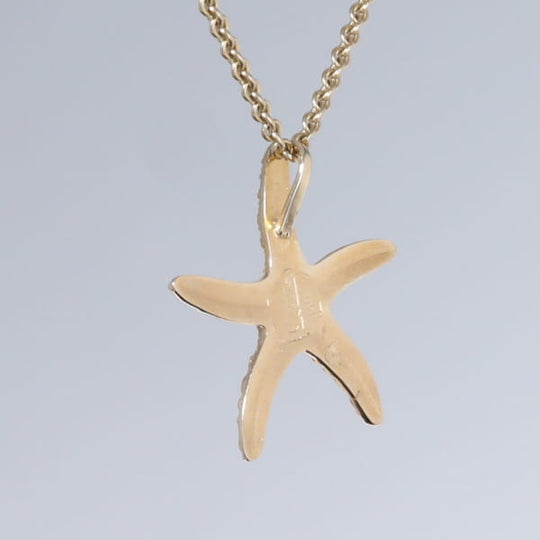 Opal Pendant Inlaid Realistic Star Fish Sea Life Design