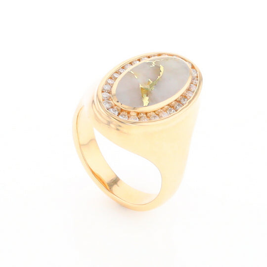 Gold Quartz Ring Lady’s