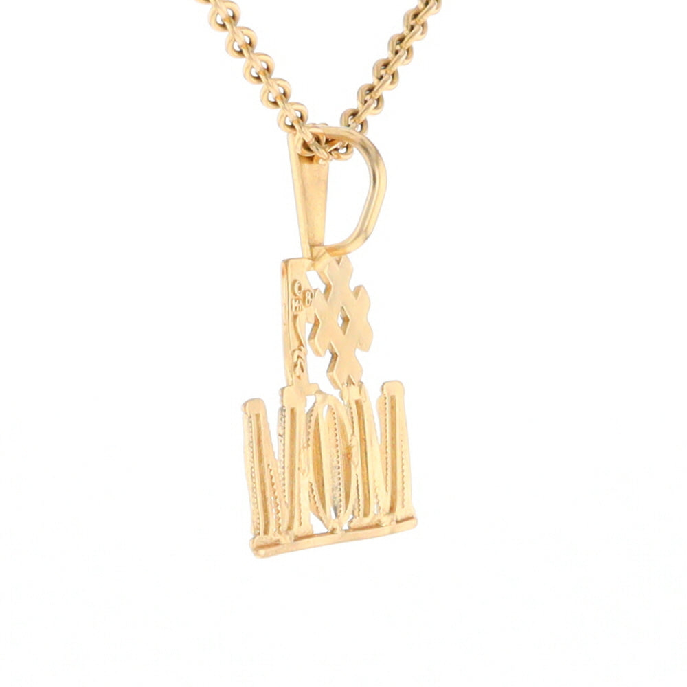 Yellow Gold #1 Mom Pendant