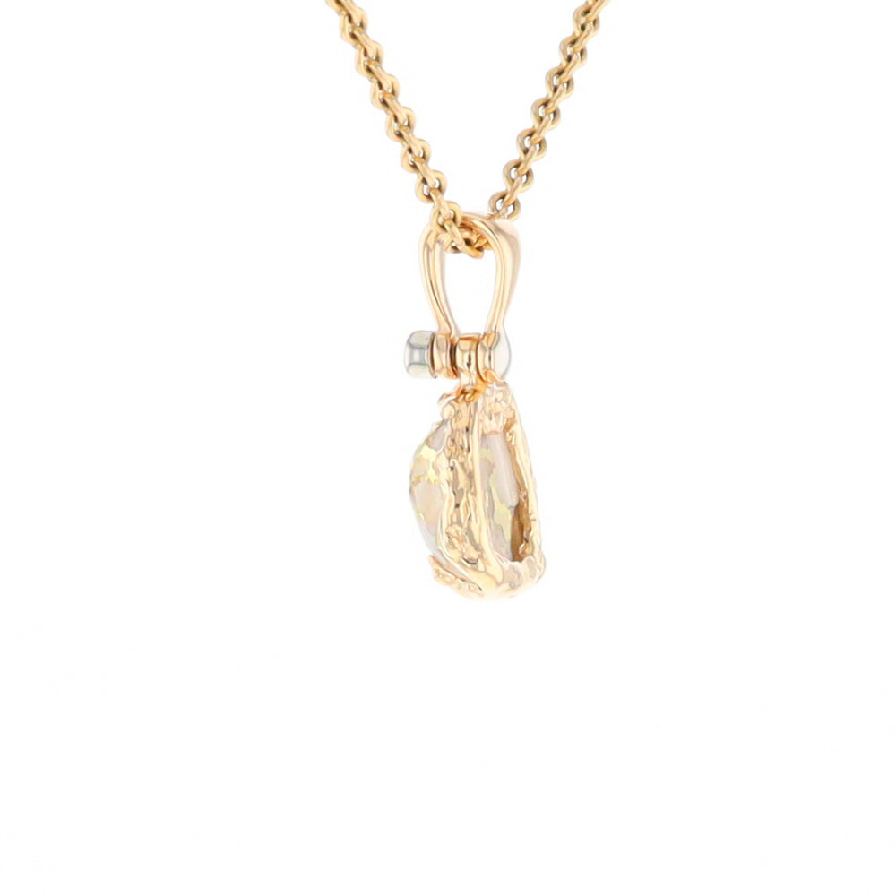 Gold Quartz Freeform Pendant - G1