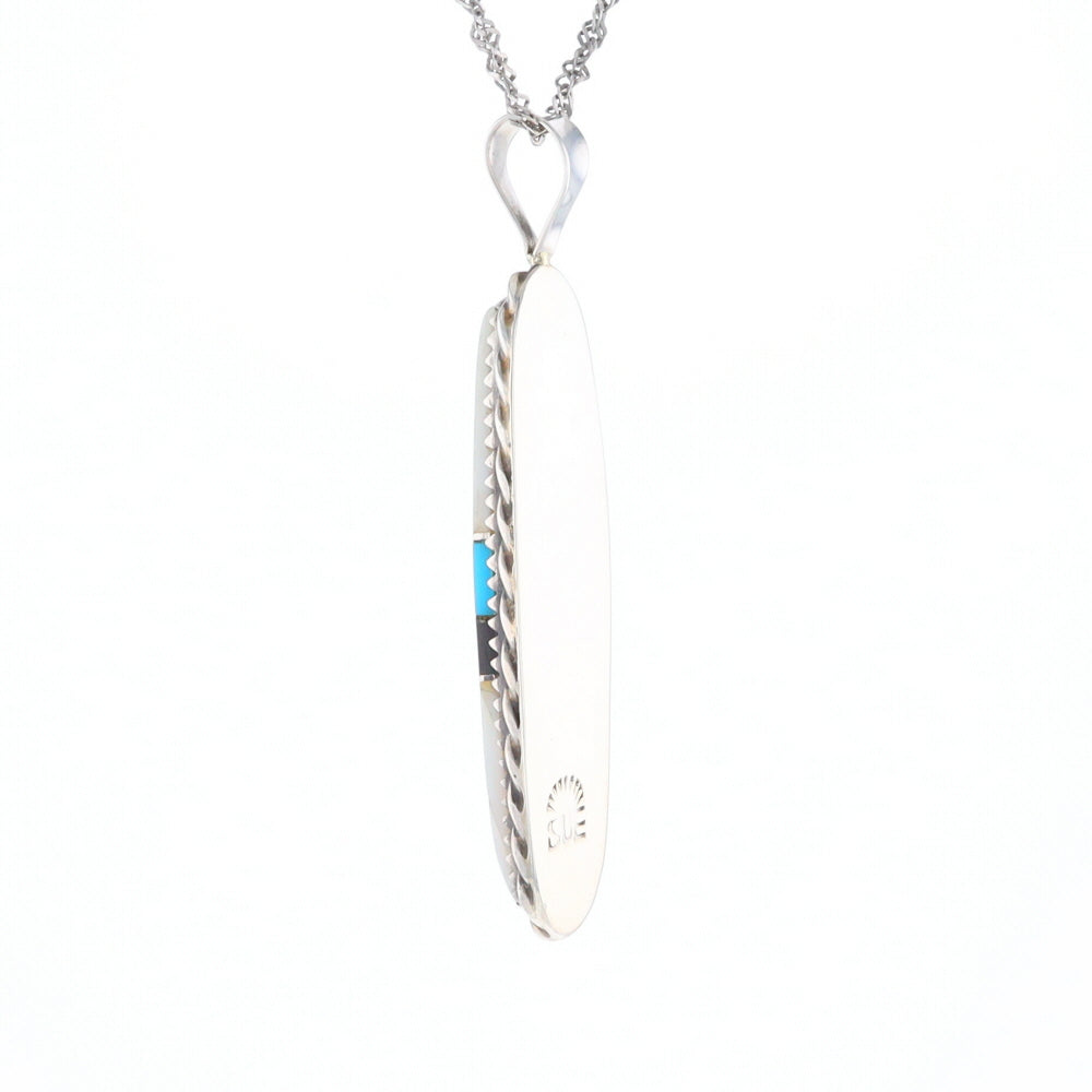 Multi Stone Inlaid Pendant