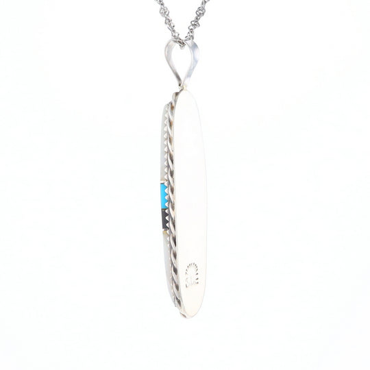 Multi Stone Inlaid Pendant