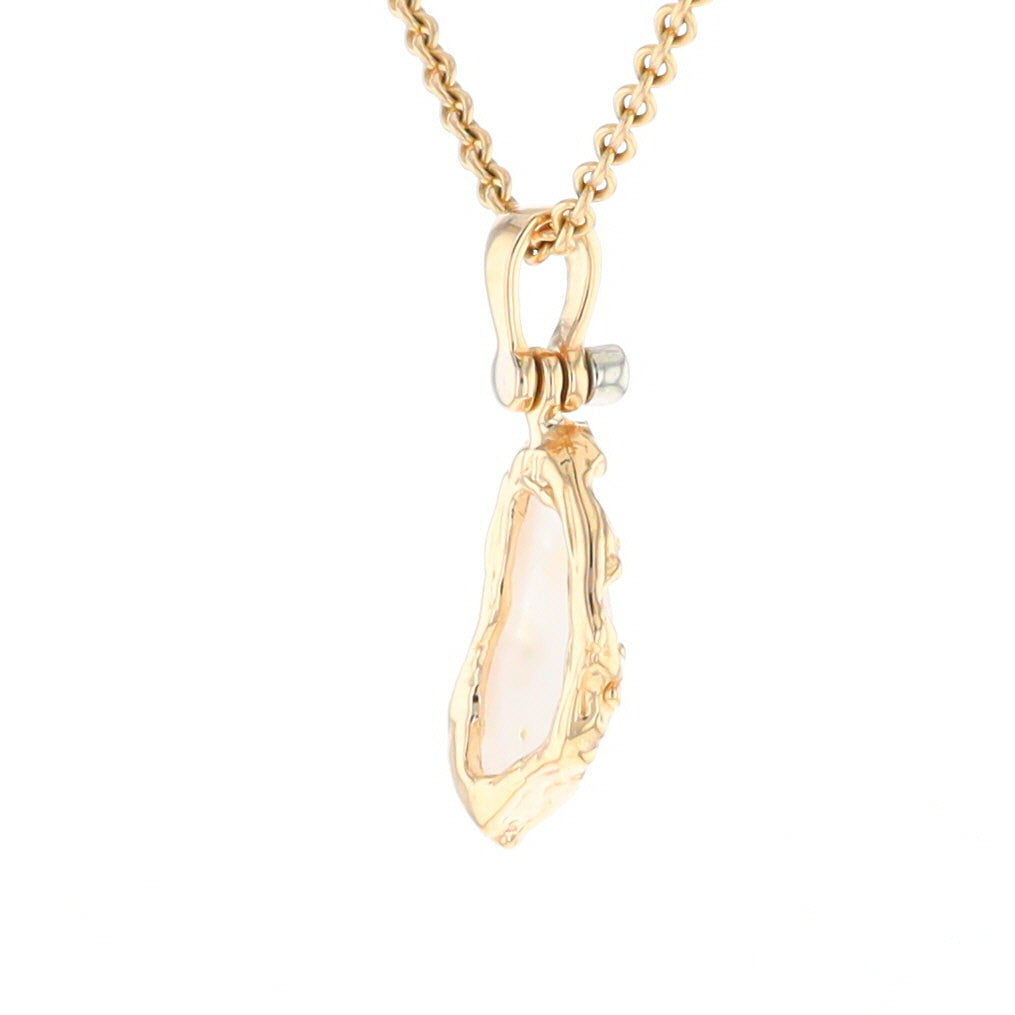 Gold Quartz Freeform Pendant (G2)