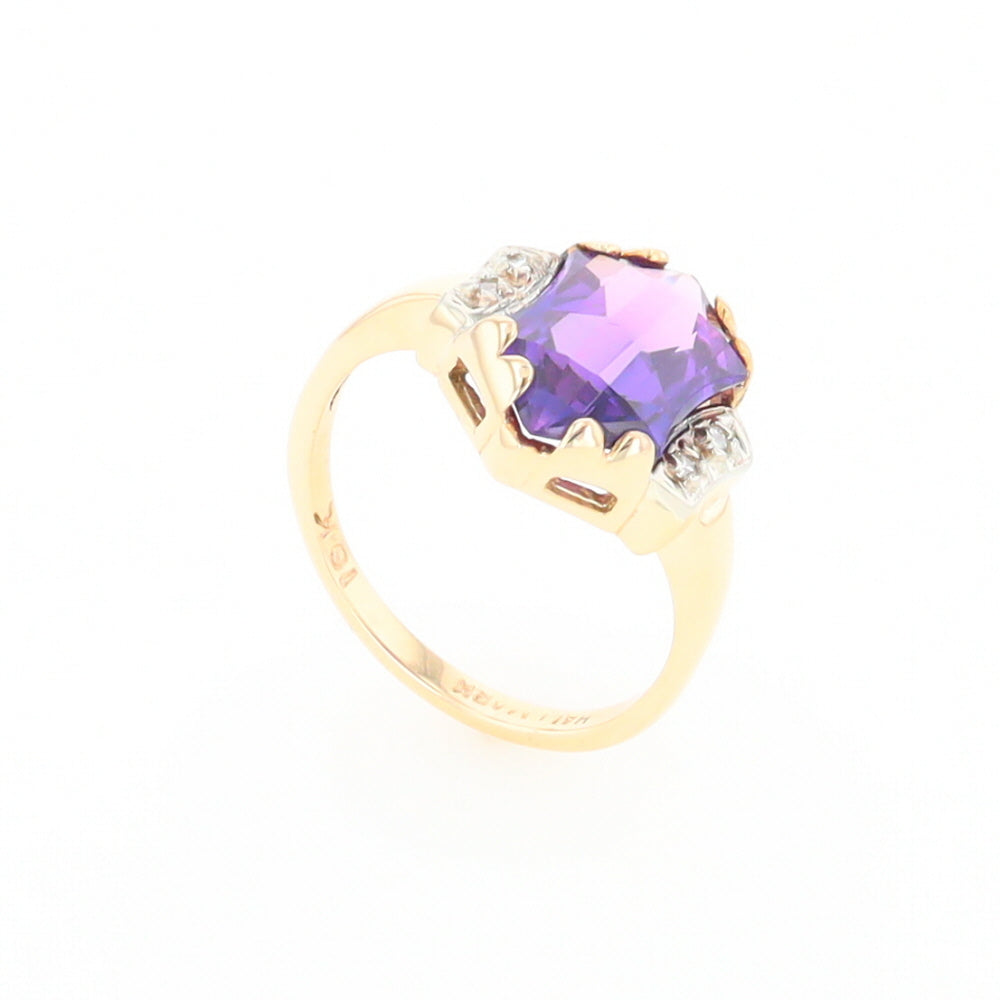 Vintage Hexagon Sapphire Ring