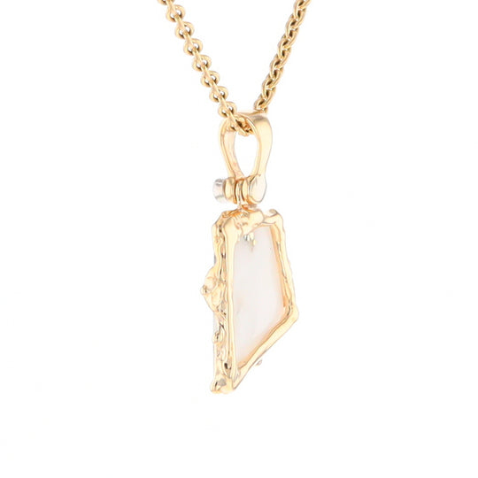 Gold Quartz Freeform Pendant (G2)