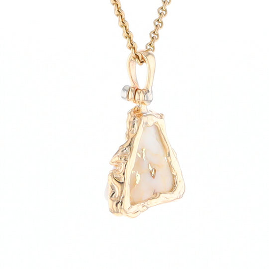 Rough Gold Quartz Free Form Pendant