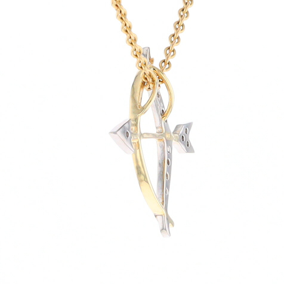 Cupid's Bow and Arrow Diamond Pendant