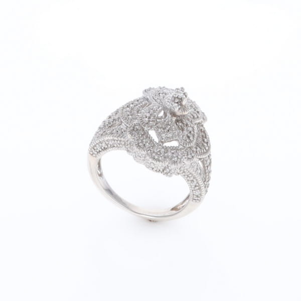 Floral Filigree Design Diamond Ring