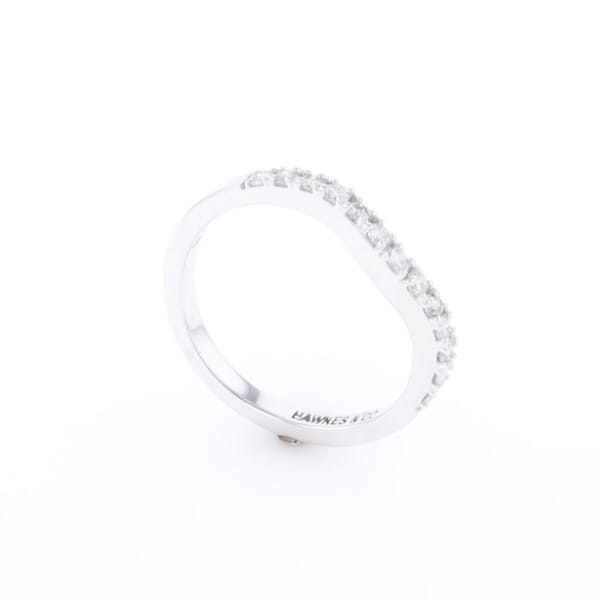Diamond Contour Wedding Band