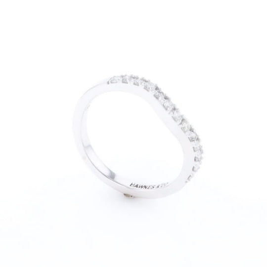 Diamond Contour Wedding Band