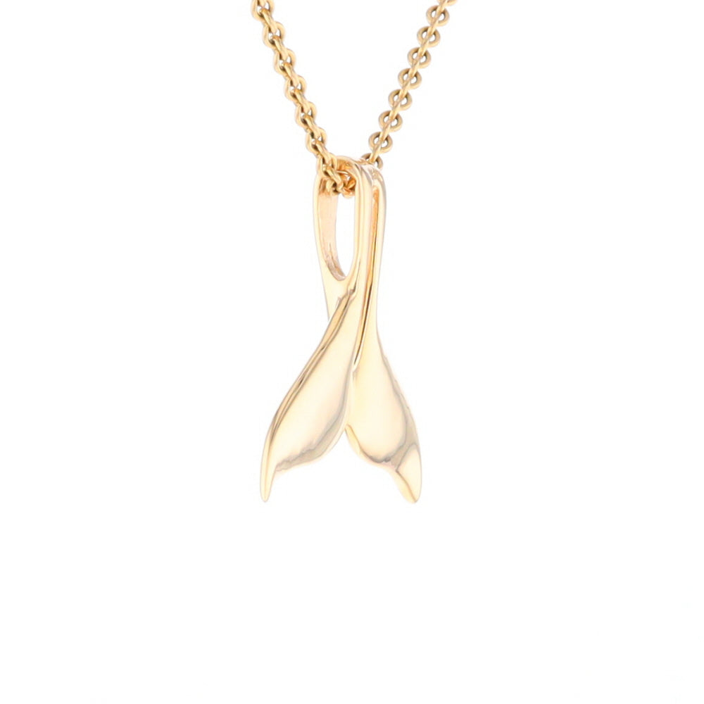 Whale Tail Necklaces Natural Gold Quartz and Nuggets Inlaid Pendant