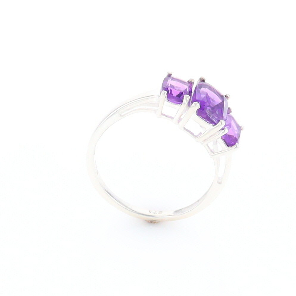 3-Stone Amethyst Ring