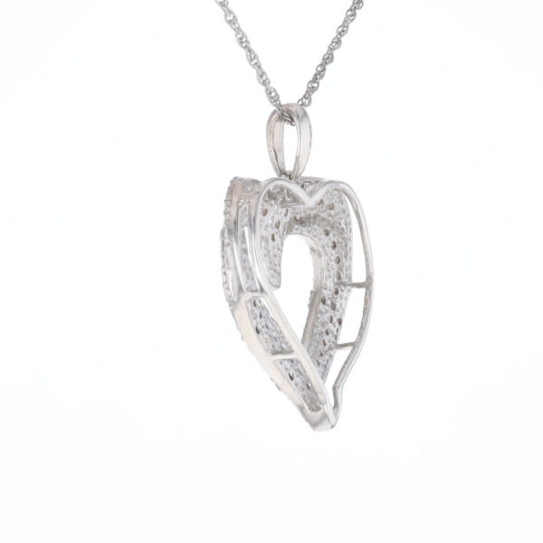 Frosted Diamond Heart Necklace