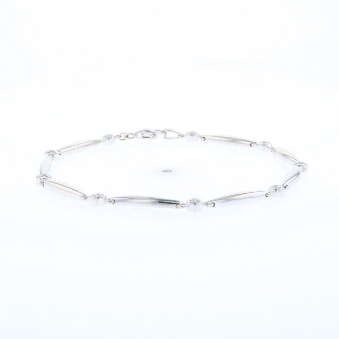 Elongated Link Diamond Bracelet