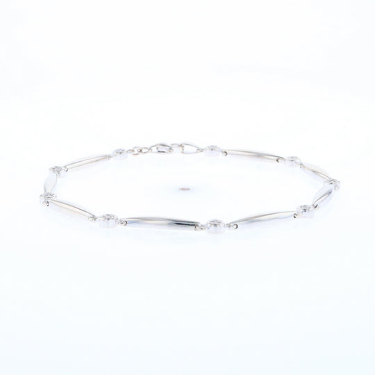 Elongated Link Diamond Bracelet