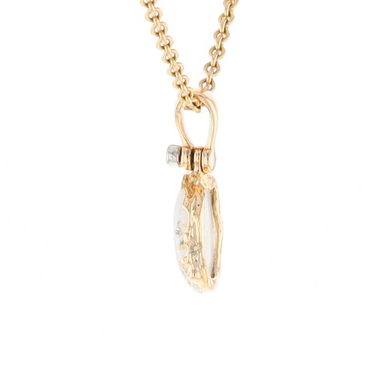 Gold Quartz Freeform Pendant (G2)