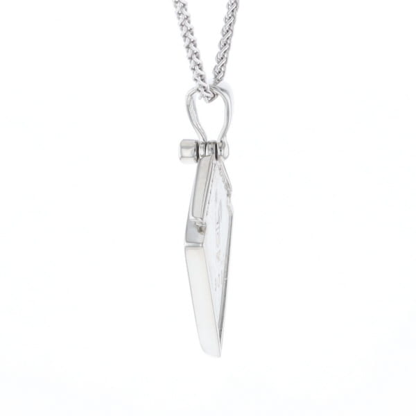 Sleeping Beauty Turquoise Kite Shaped Inlaid Pendant with 0.19ctw Diamonds