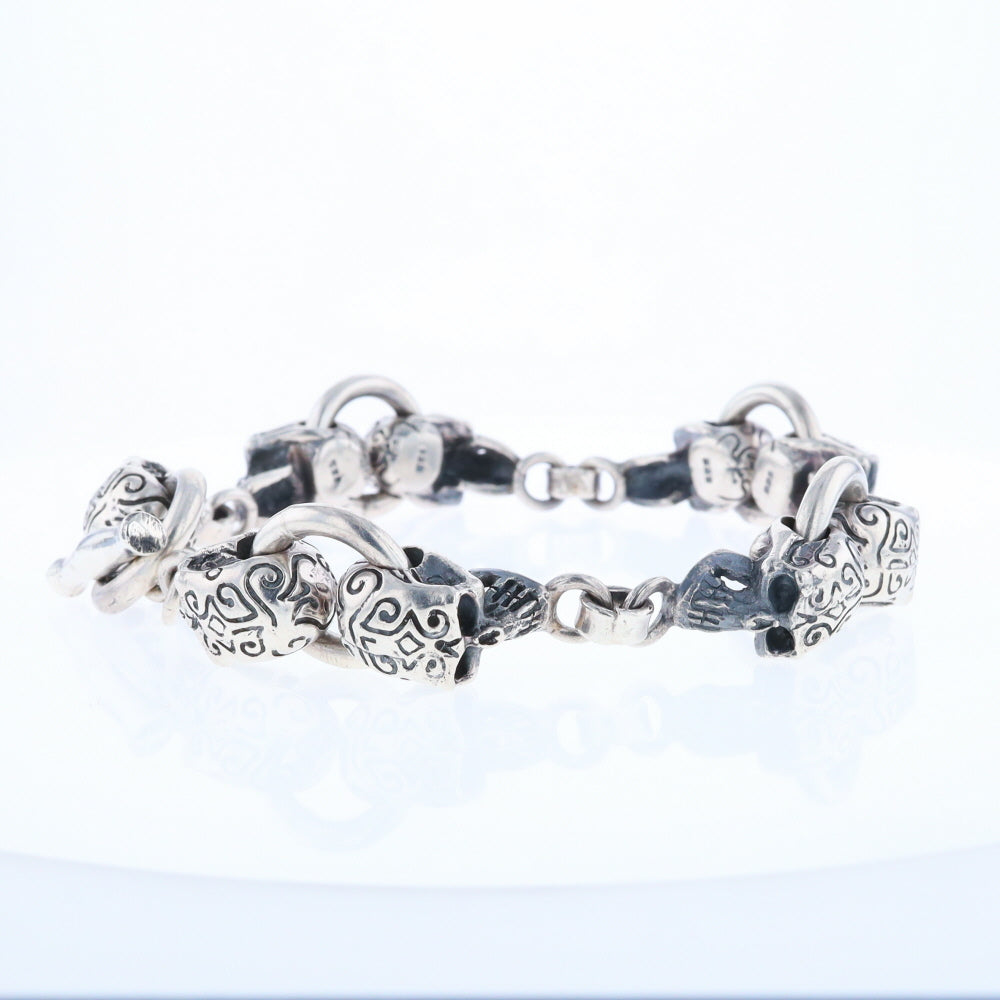 Silver Skull Bracelet