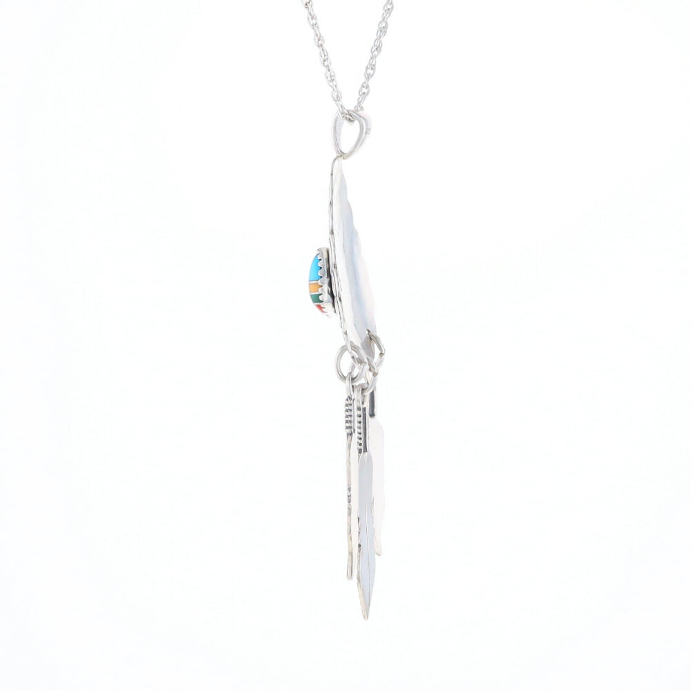 Native Feather Dangle Pendant