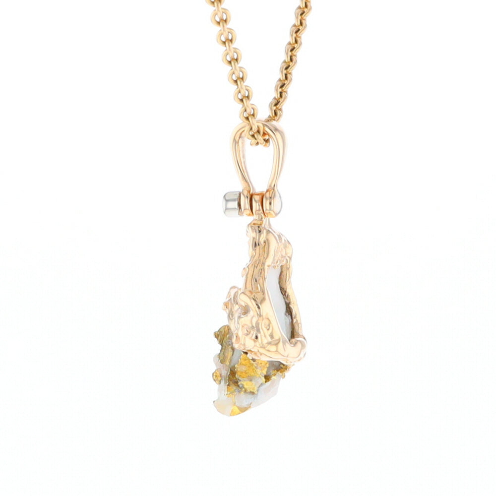 Rough Gold quartz Freeform Pendant