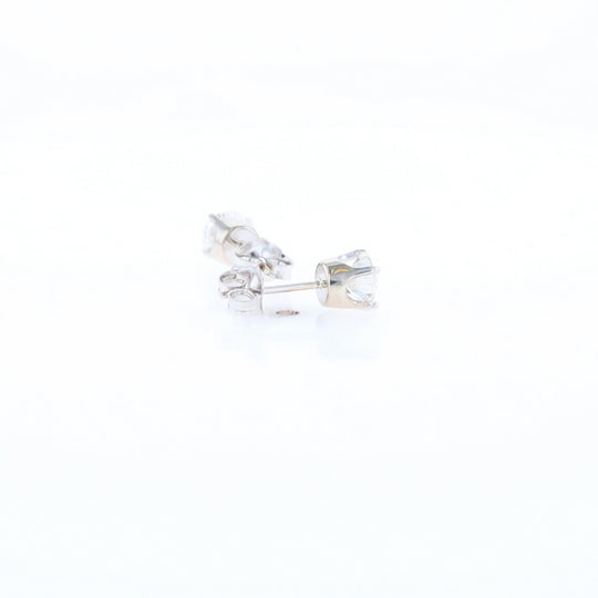 Moissanite Solitaire Stud Earrings