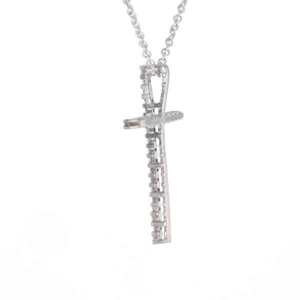 Thin Diamond Cross Necklace