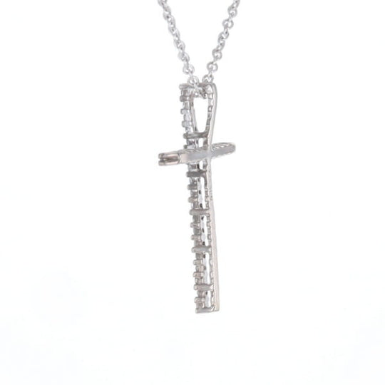 Thin Diamond Cross Necklace