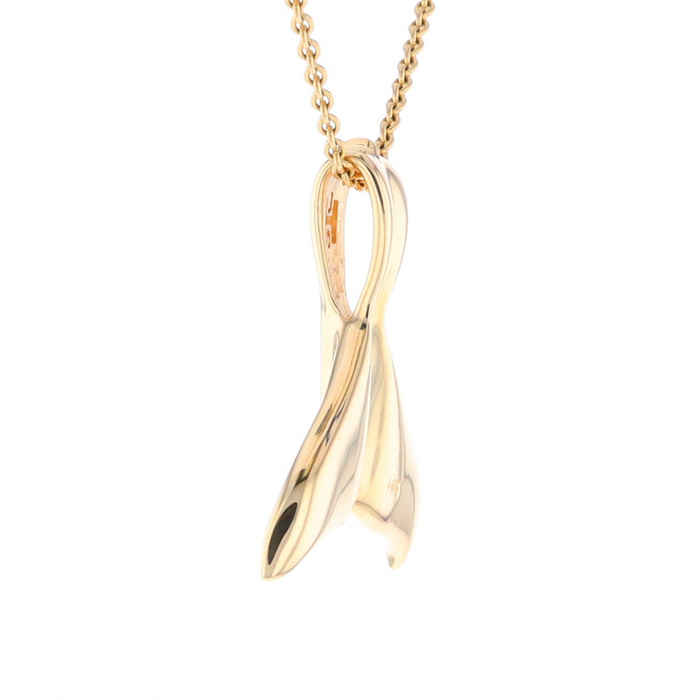 Whale Tail Necklaces Natural Gold Quartz and Nuggets Inlaid Pendant