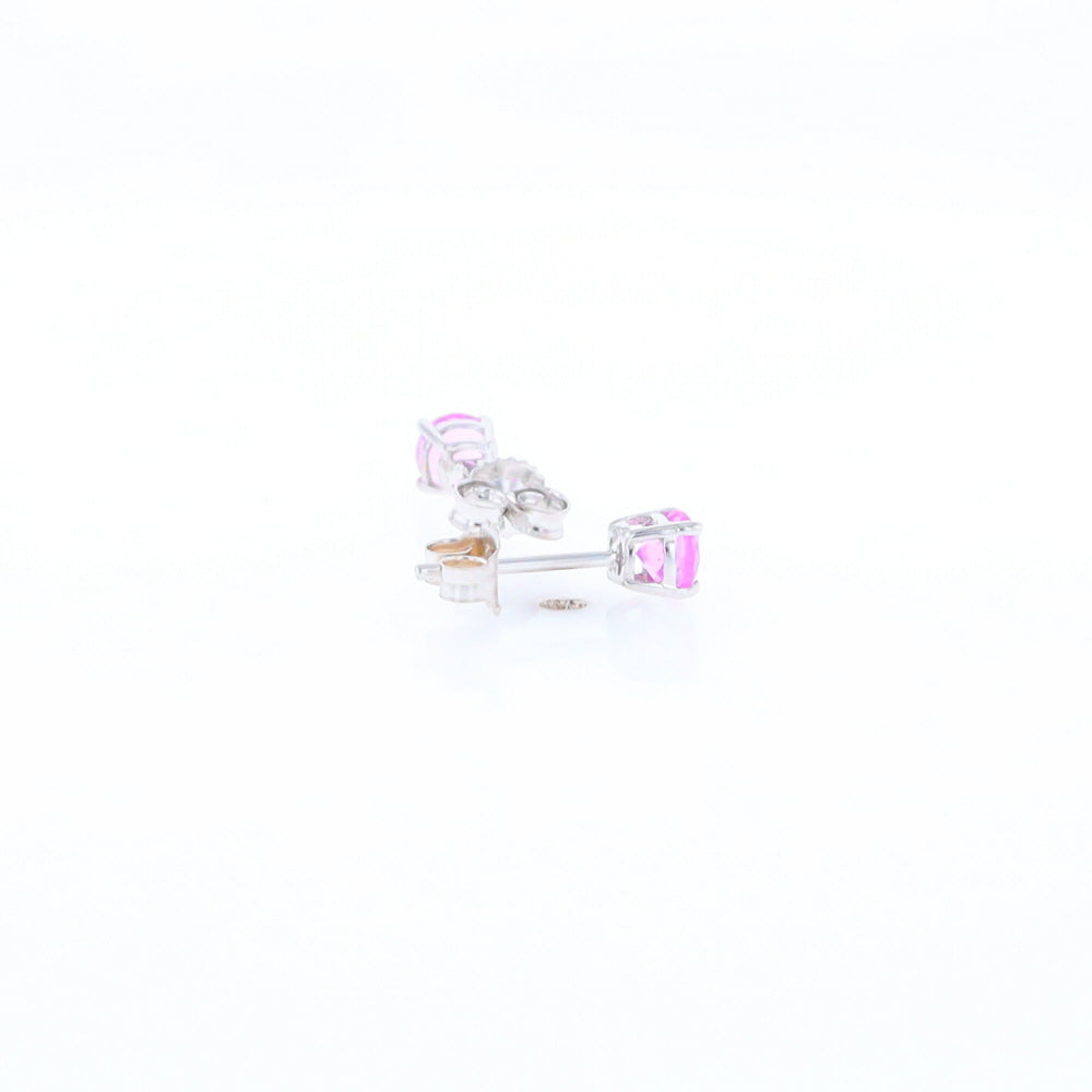 Pink Sapphire Stud Earrings