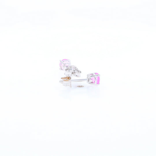 Pink Sapphire Stud Earrings
