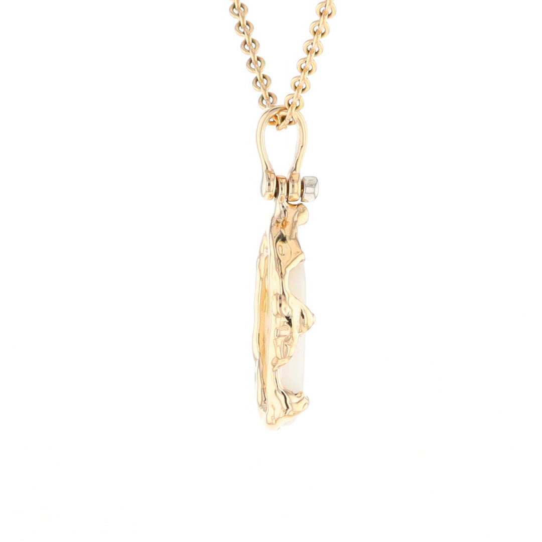 Gold Quartz Freeform Pendant  (G2)