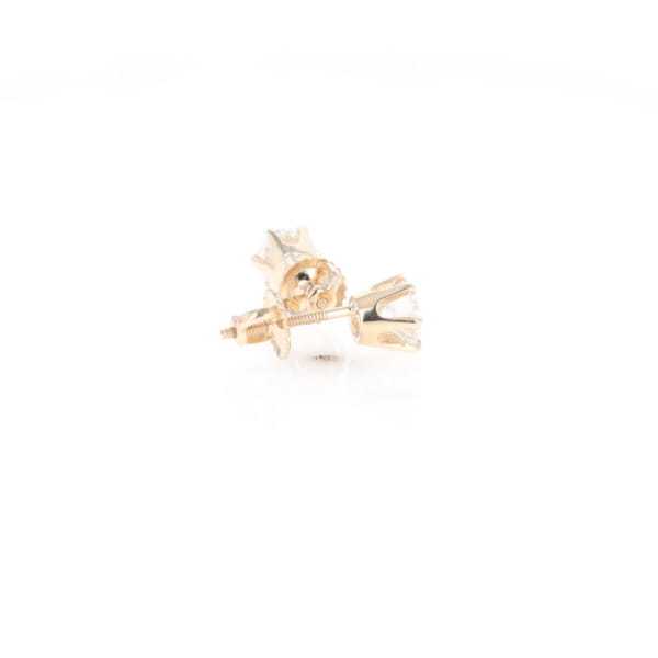 1.1ct 6-Prong Round Diamond Solitaire Studs
