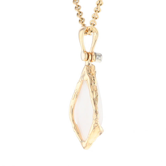 Gold Quartz Freeform Pendant (G2)