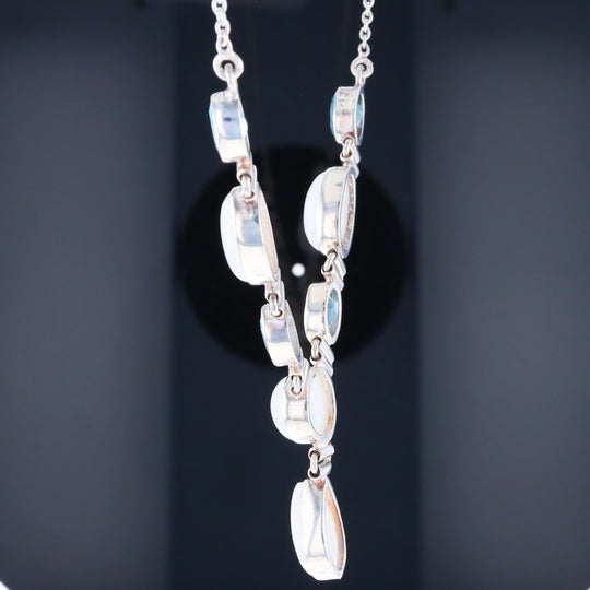 Moonstone & Blue Topaz Necklace