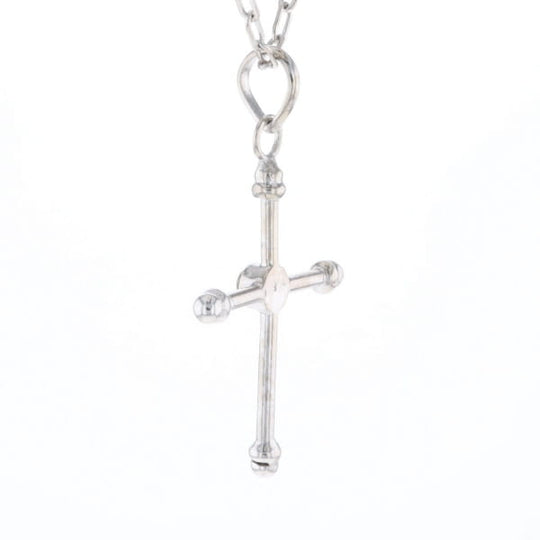 Silver Peridot Cross