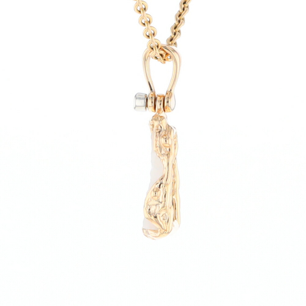 Rough Gold Quartz Freeform pendant