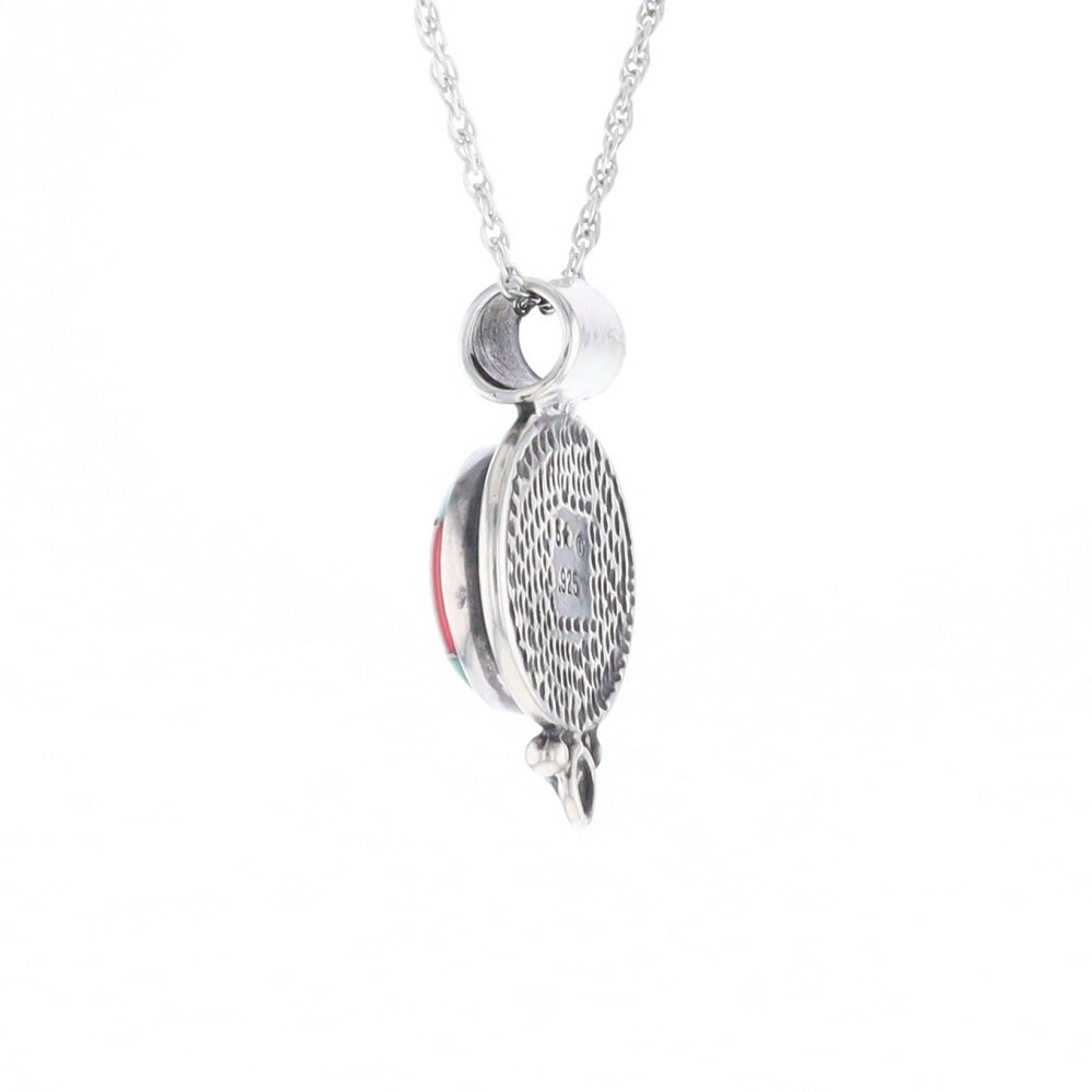 Native American Multi-Stone Oval Pendant