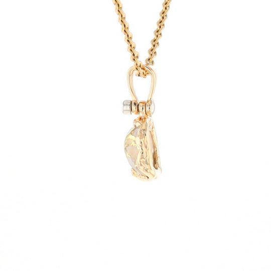 Gold Quartz Freeform Pendant - G1