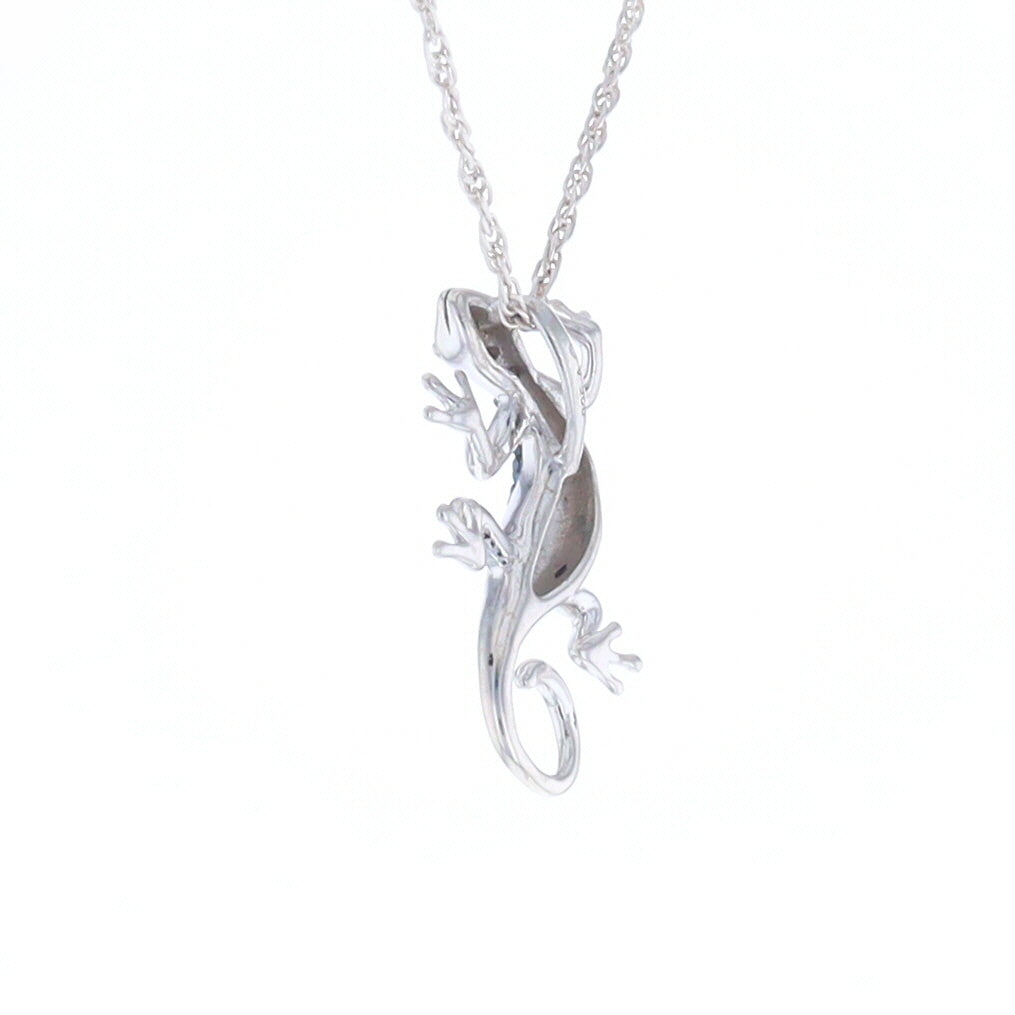 Blue Diamond Gecko Necklace