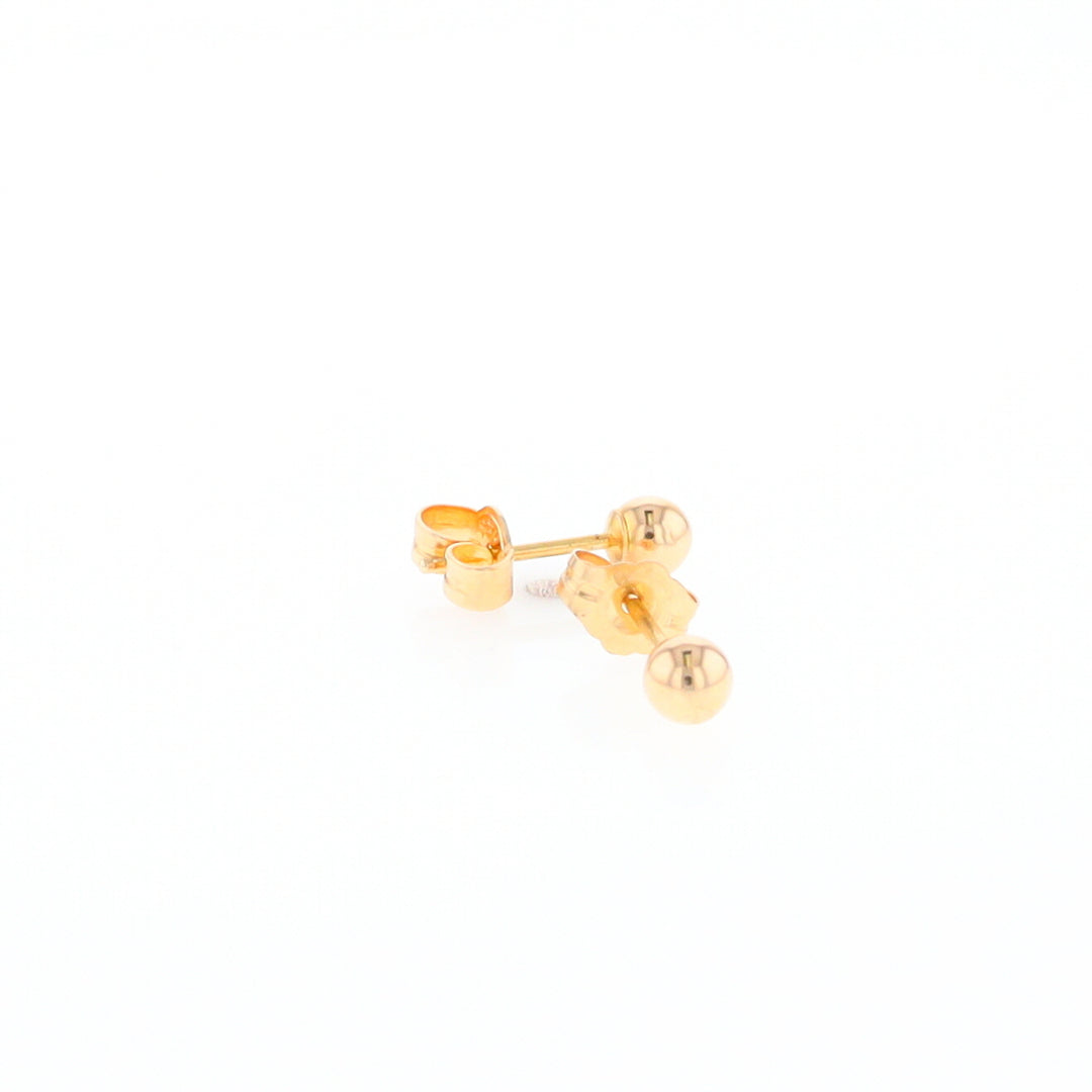 Gold Ball Stud Earrings