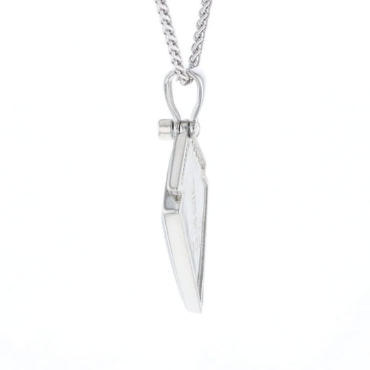 Onyx Kite Design Inlay .19Ctw Diamond Pendant