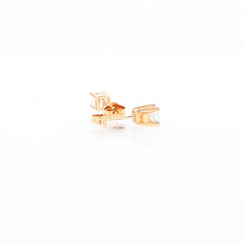 0.48ctw Princess Cut Diamond Studs