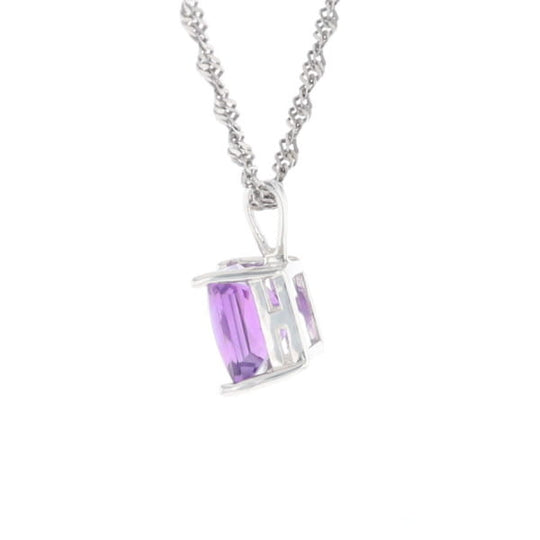 Amethyst Solitaire Pendant